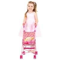 Cărucior pentru păpuși Chipolino Lily Unicorns KZKLL02403UN Pentru plimbare / 3+ photo 2