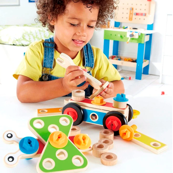 Constructor Hape Basic Builder Set Clasic/ Brown photo 5