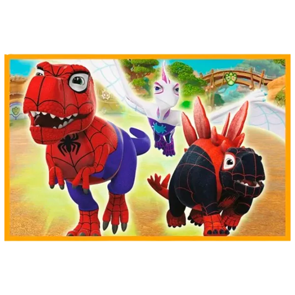 Puzzle Trefl Spiderman si dinozaurii 3+/ Numărul de piese: 48 photo 2