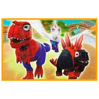 Puzzle Trefl Spiderman si dinozaurii 3+/ Numărul de piese: 48 photo 2