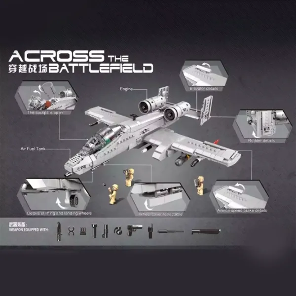 Constructor ChiToys Across Battlefield Avion/ Gray photo 2