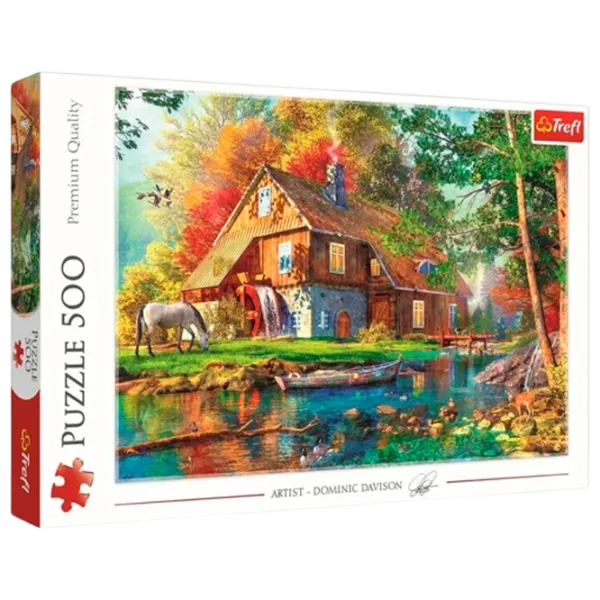 Puzzle Trefl Cabin by the river 5+/ Numărul de piese: 500 photo 1