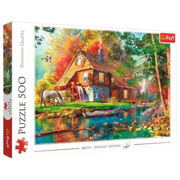 Puzzle Trefl Cabin by the river 5+/ Numărul de piese: 500 photo 1