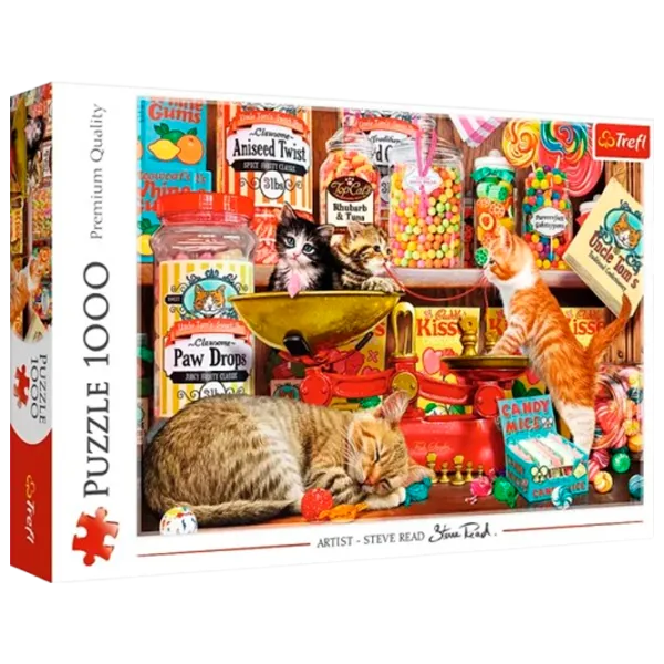 Puzzle Trefl Cat treats 10+/ Numărul de piese: 1000 photo 1