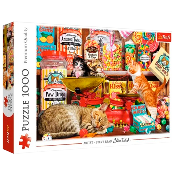 Puzzle Trefl Cat treats 10+/ Numărul de piese: 1000 photo 1