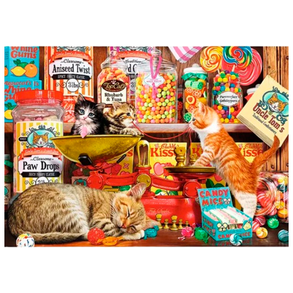 Puzzle Trefl Cat treats 10+/ Numărul de piese: 1000 photo 2