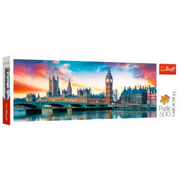 Puzzle Trefl Big Ben and Palace of Westminster, London 9+/ Количество деталей: 500 photo 1