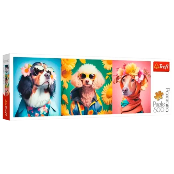 Puzzle Trefl Dog Fashion Week 9+/ Numărul de piese: 500 photo 1