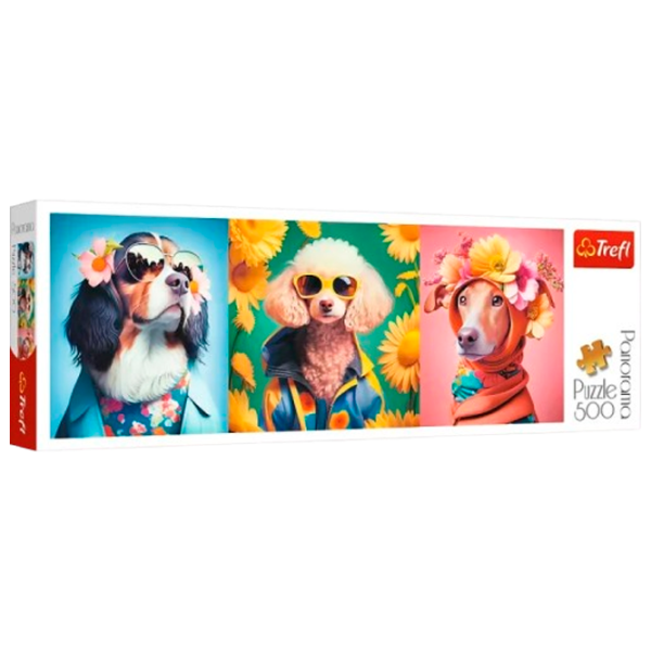Puzzle Trefl Dog Fashion Week 9+/ Numărul de piese: 500 photo 1