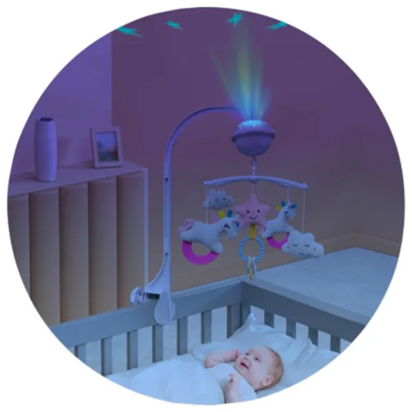 Карусель для кроватки Chipolino Unicorn MILD02305UNI 3+ / Белый photo 2