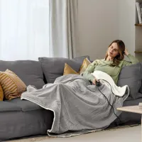 Электрическое одеяло Beurer HD81 Cord 110 Вт / Бархат / Light Grey photo 3