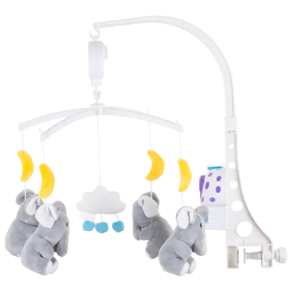 Карусель для кроватки Chipolino Animals Little Elephants MILS02107LE 0+ / Белый photo 1