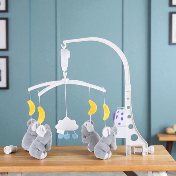 Карусель для кроватки Chipolino Animals Little Elephants MILS02107LE 0+ / Белый photo 3