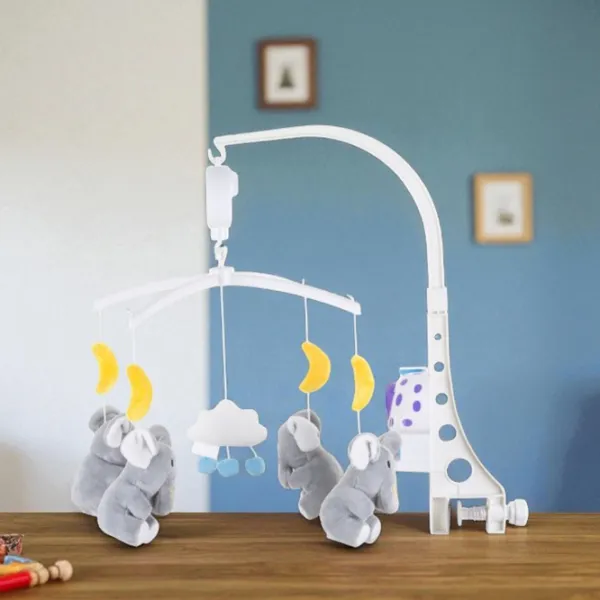 Карусель для кроватки Chipolino Animals Little Elephants MILS02107LE 0+ / Белый photo 4