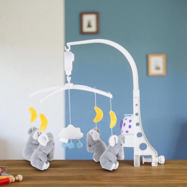 Карусель для кроватки Chipolino Animals Little Elephants MILS02107LE 0+ / Белый photo 4