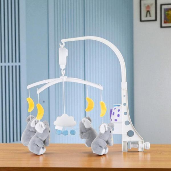 Карусель для кроватки Chipolino Animals Little Elephants MILS02107LE 0+ / Белый photo 5