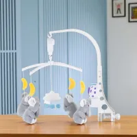 Carusel pentru pătuc Chipolino Animals Little Elephants MILS02107LE 0+ / White photo 5
