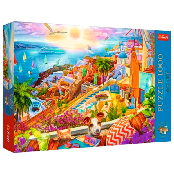 Puzzle Trefl Santorini 10+/ Numărul de piese: 1000 photo 1