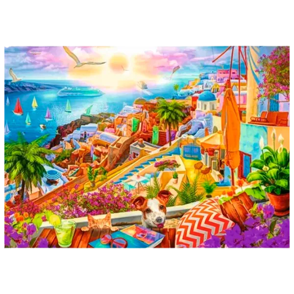 Puzzle Trefl Santorini 10+/ Numărul de piese: 1000 photo 2