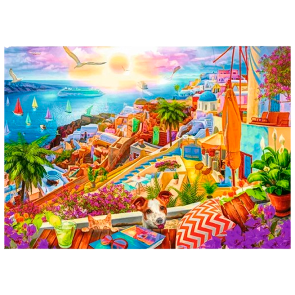 Puzzle Trefl Santorini 10+/ Numărul de piese: 1000 photo 2