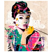 Картина по номерам PRC Audrey Hepburn in stil pop art 03451 50 x 40 см / Вертикальная