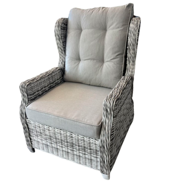 Садовое кресло Hydro-S HOLA LUX Алюминий / Искусственный ротанг / Бежевый Черный photo 1