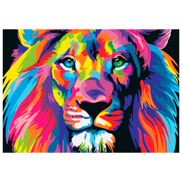 Картина по номерам PRC Радужный лев 03826 50 x 40 см / Горизонтальная photo 1