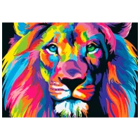 Картина по номерам PRC Радужный лев 03826 50 x 40 см / Горизонтальная