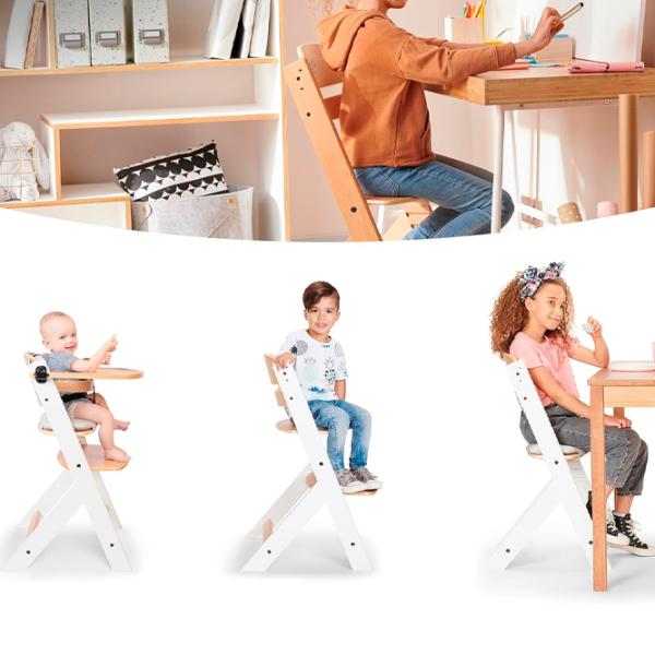 Стульчик для кормления KinderKraft Enock (KKKENOCWHT0000) / 6 месяцев / Натуральное дерево  photo 10