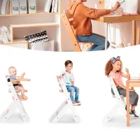 Стульчик для кормления KinderKraft Enock (KKKENOCWHT0000) / 6 месяцев / Натуральное дерево photo 10