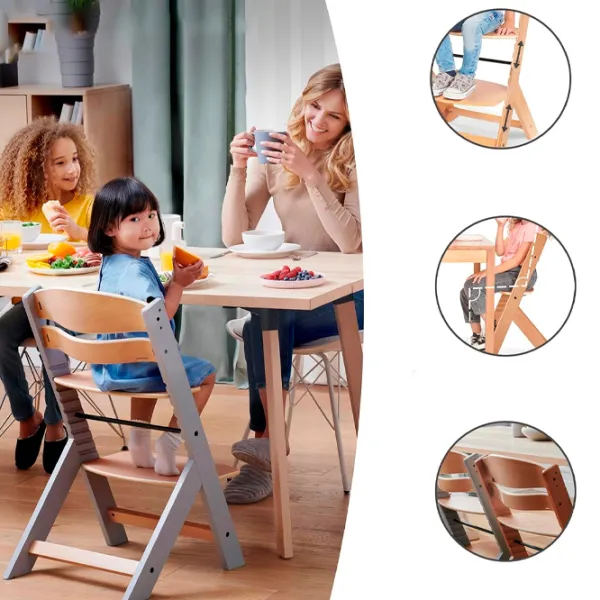 Стульчик для кормления KinderKraft Enock (KKKENOCWHT0000) / 6 месяцев / Натуральное дерево  photo 12