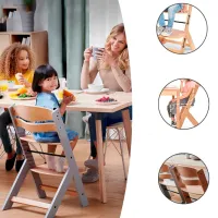 Стульчик для кормления KinderKraft Enock (KKKENOCWHT0000) / 6 месяцев / Натуральное дерево photo 12