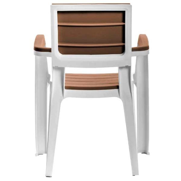 Scaun de grădină Hydro-S Madeira Plastic / Plastic / Caramel White photo 6