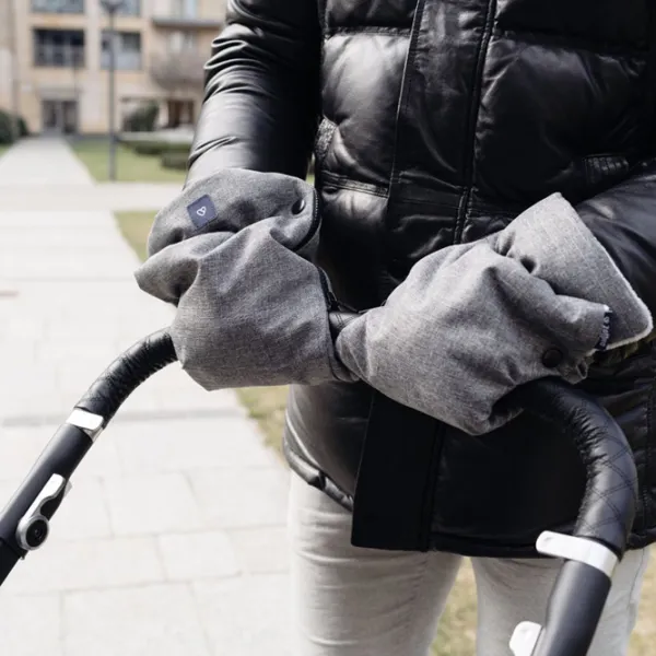 Рукавицы для коляски Zaffiro Wool Premium Шерсть / Grey photo 3