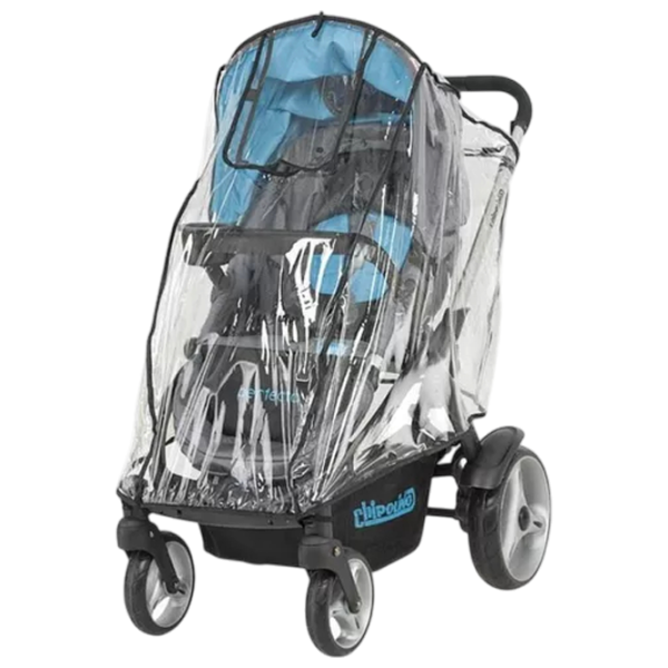 Husă de ploaie Chipolino DKK0120001R PVC / Transparent photo 1