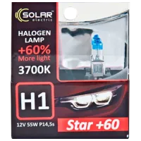 Lampă auto Solar Starlight + 60% Halogen / H1 / P14.5s / 55 W / 