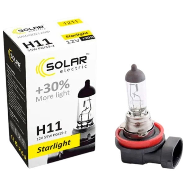 Автомобильная лампа Solar Starlight +30% Галоген / H11 / PGJ19-2 / 70 Вт /  photo 1 Автомобильная лампа Solar Starlight +30% Галоген / H11 / PGJ19-2 / 70 Вт /  photo 1