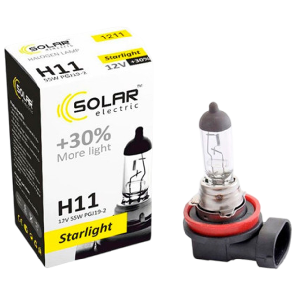 Автомобильная лампа Solar Starlight +30% Галоген / H11 / PGJ19-2 / 70 Вт /  photo 1 Автомобильная лампа Solar Starlight +30% Галоген / H11 / PGJ19-2 / 70 Вт /  photo 1