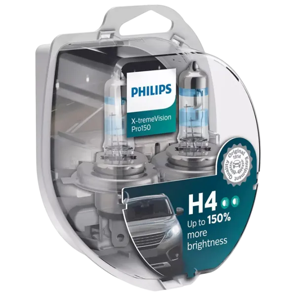 Автомобильная лампа Philips X-treme Vision +150% Галоген / H4 / P43t-38 / 60 - 55 Вт /  photo 1