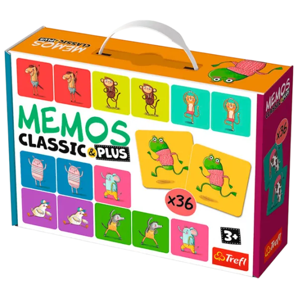 Joc de masă Trefl Memos Classic & Plus. Move and play 3+/ Memorie photo 1