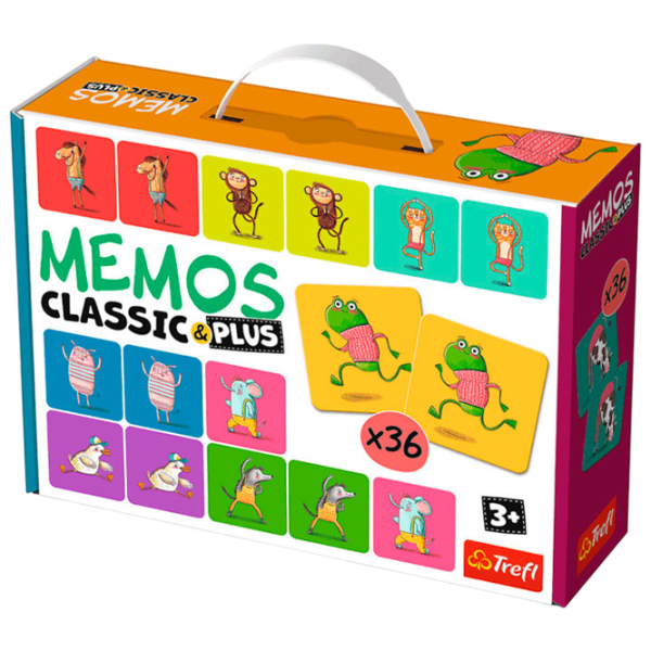 Joc de masă Trefl Memos Classic & Plus. Move and play 3+/ Memorie photo 1