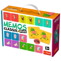 Joc de masă Trefl Memos Classic & Plus. Move and play 3+/ Memorie