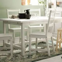 Set masă și scaune Ikea Nordviken Dreptunghiulară / PAL / White photo 2