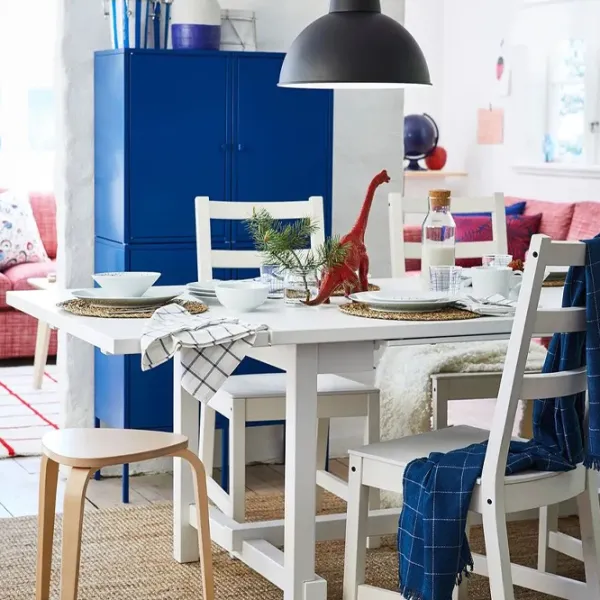 Set masă și scaune Ikea Nordviken Dreptunghiulară / PAL / White photo 3