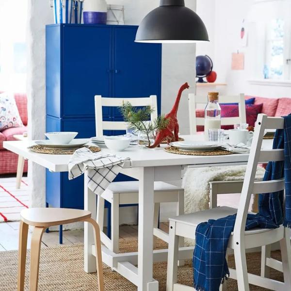 Set masă și scaune Ikea Nordviken Dreptunghiulară / PAL / White photo 3