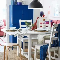 Set masă și scaune Ikea Nordviken Dreptunghiulară / PAL / White photo 3