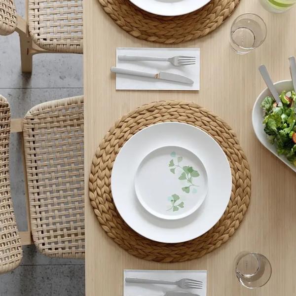 Set masă și scaune Ikea Voxlov Dreptunghiulară / Bambus / Bamboo photo 6