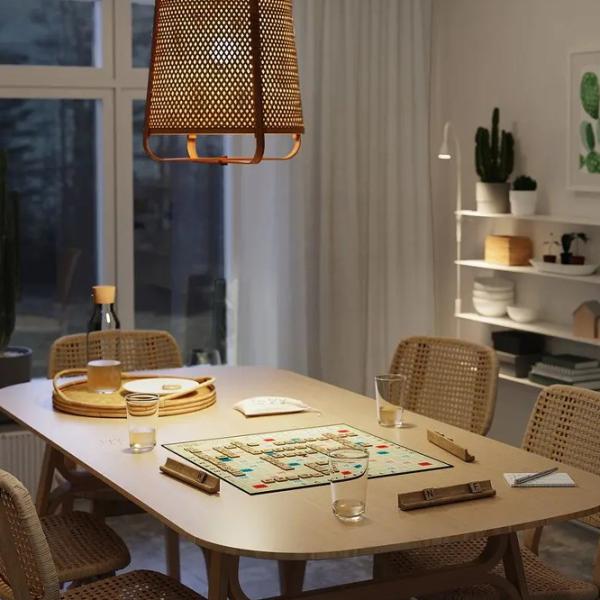 Set masă și scaune Ikea Voxlov Dreptunghiulară / Bambus / Bamboo photo 8