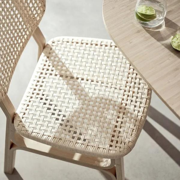 Set masă și scaune Ikea Voxlov Dreptunghiulară / Bambus / Bamboo photo 9