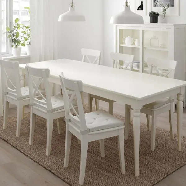 Set masă și scaune Ikea Ingatorp/Ingolf Dreptunghiulară / PAL / White photo 3